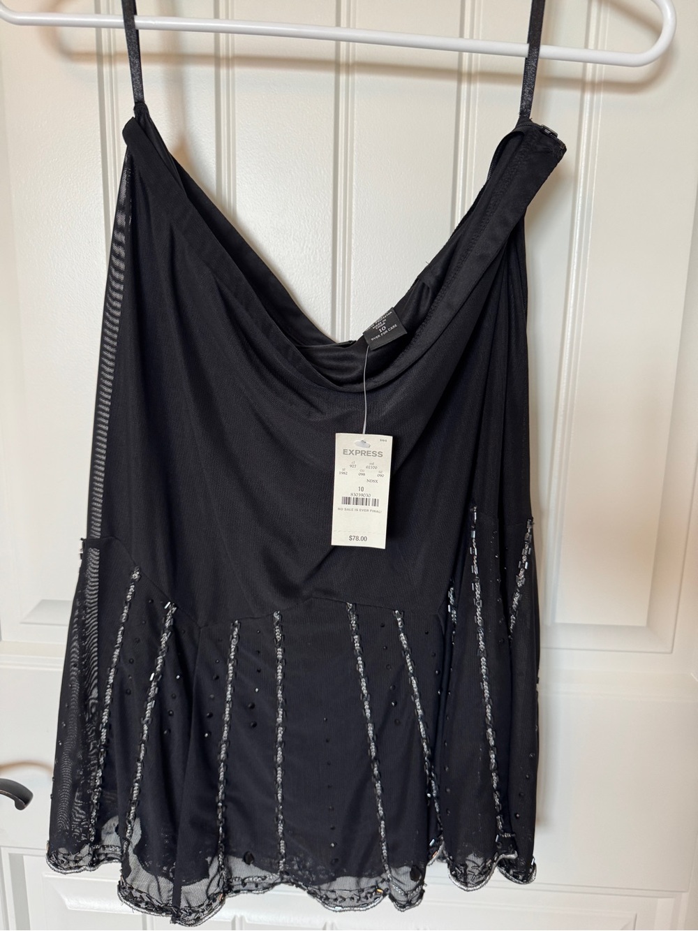 Express Black Embellished Skirt
